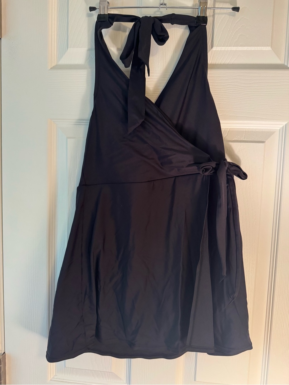 J. Crew Black Halter Wrap Mini Dress
